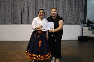 Foto - FORMAÇÃO DOS ALUNOS DE DANÇA GAÚCHA