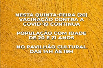 A vacinação contra a covid-19 continua