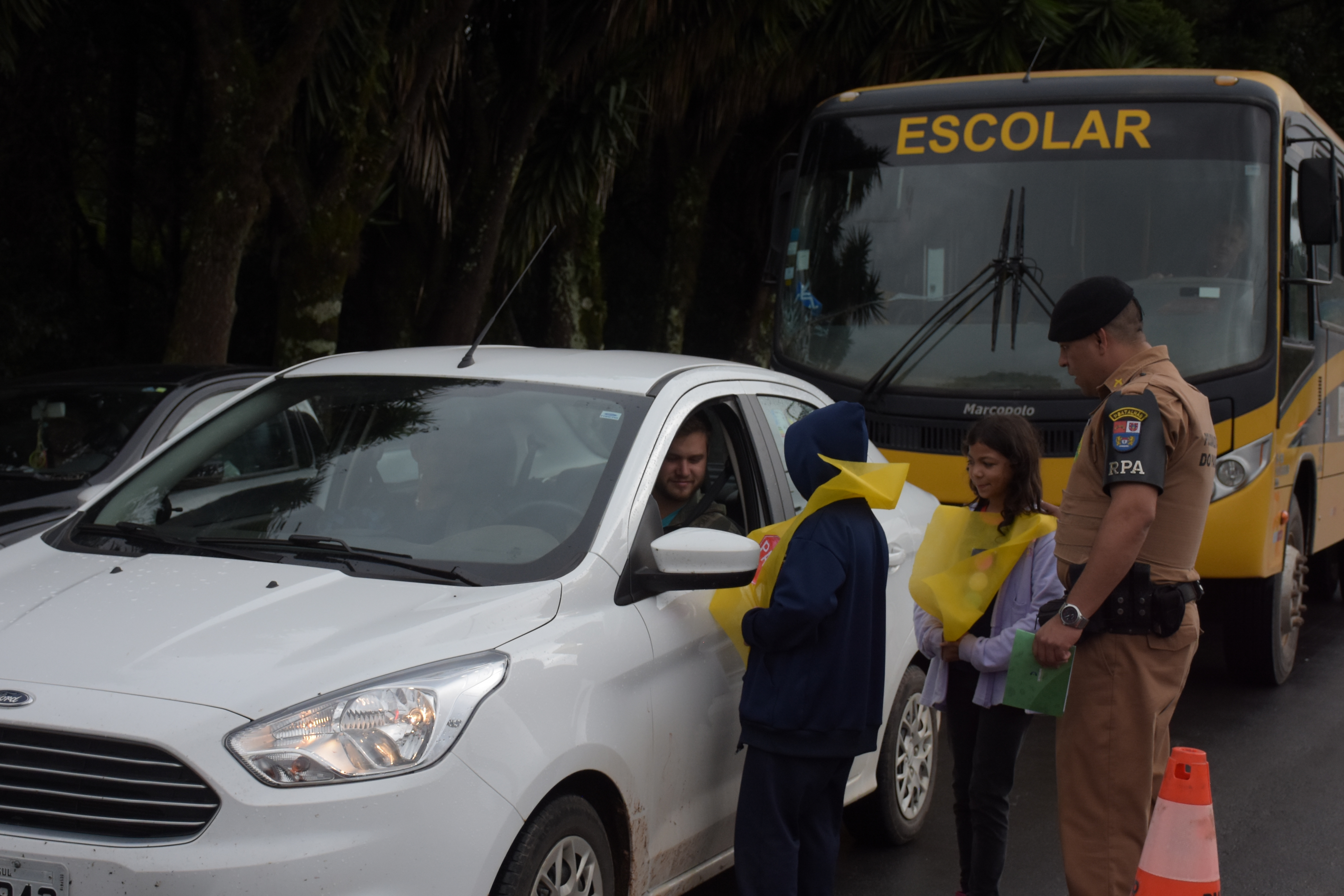 Crianças de Piraí participam de atividade relacionada ao Maio Amarelo