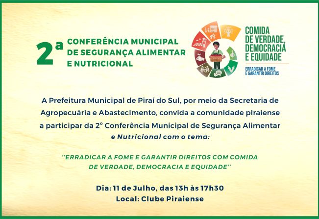 2º Conferência Municipal de Segurança Alimentar e Nutricional 