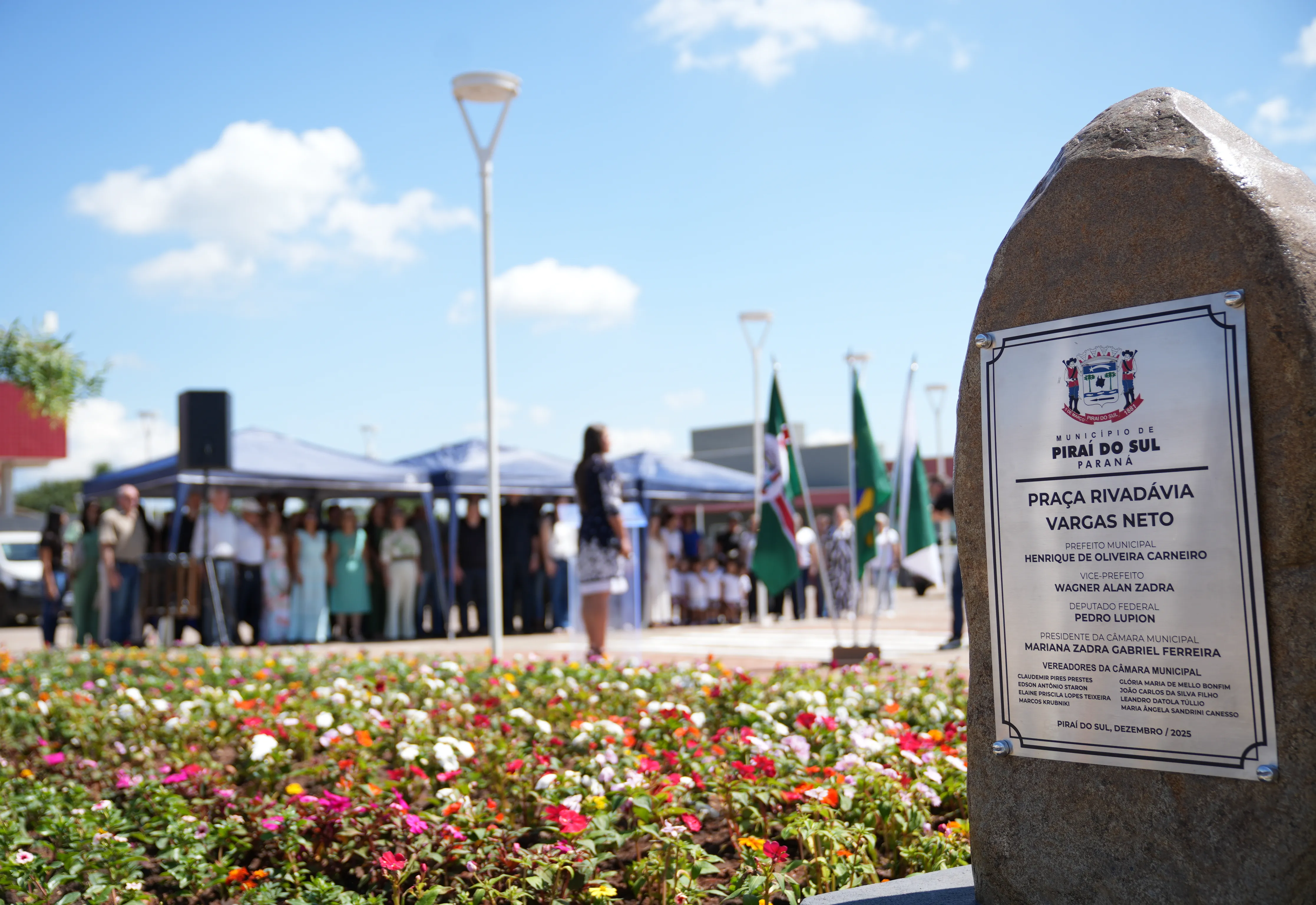 Prefeitura de Piraí do Sul inaugura Praça Rivadávia Vargas Neto e amplia espaços de convivência na cidade