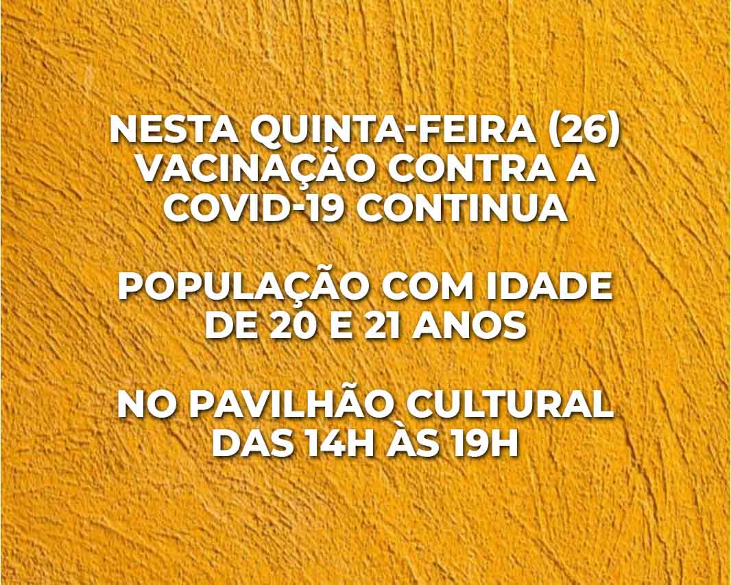 A vacinação contra a covid-19 continua